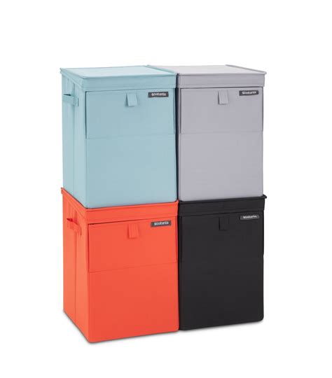 brabantia laundry box with metal lid - 35 litres|Stackable Laundry Box 35 litre .